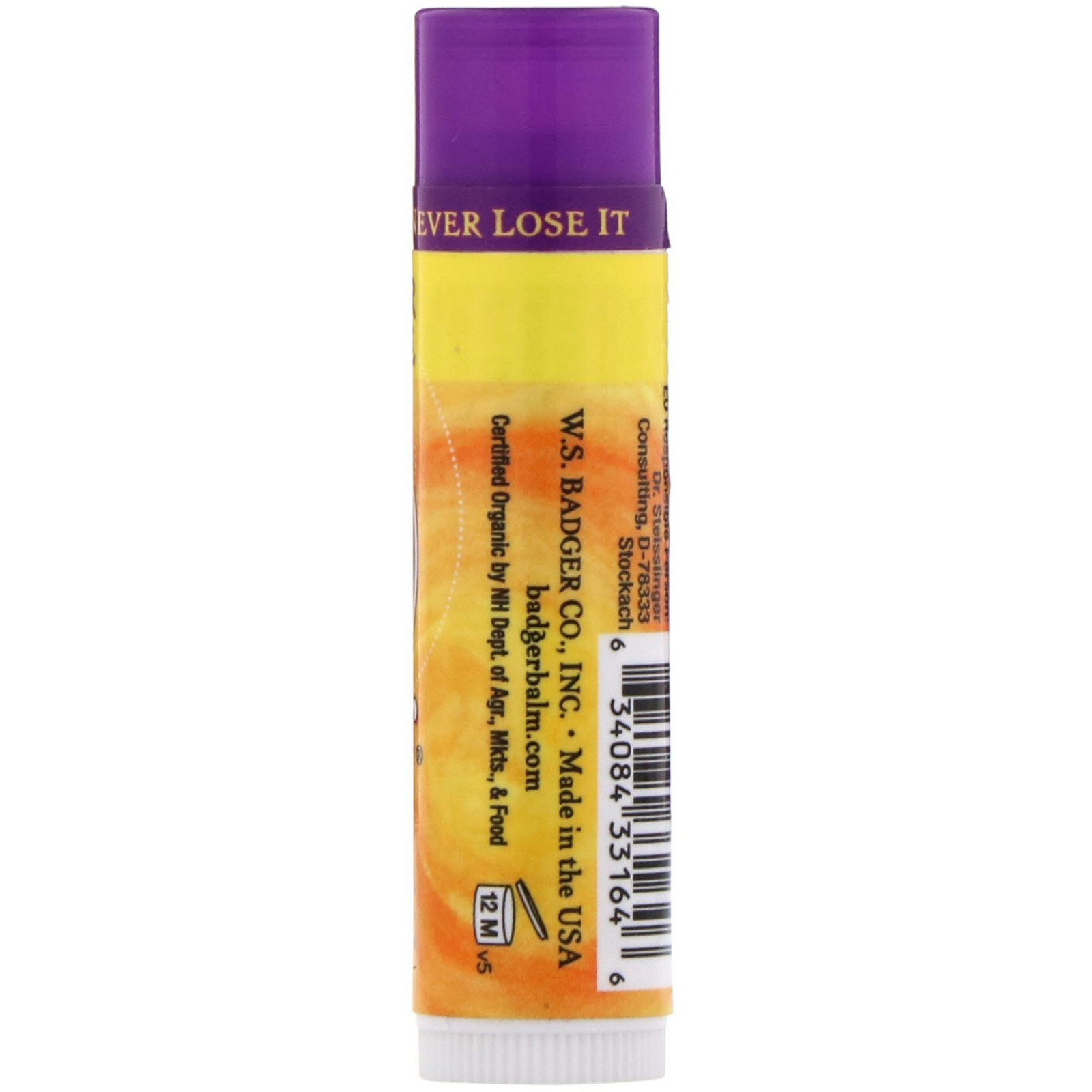 Comprar Badger Company, Lip Balm, Lavender & Orange, .15 oz (4.2 g) - Imagem 2