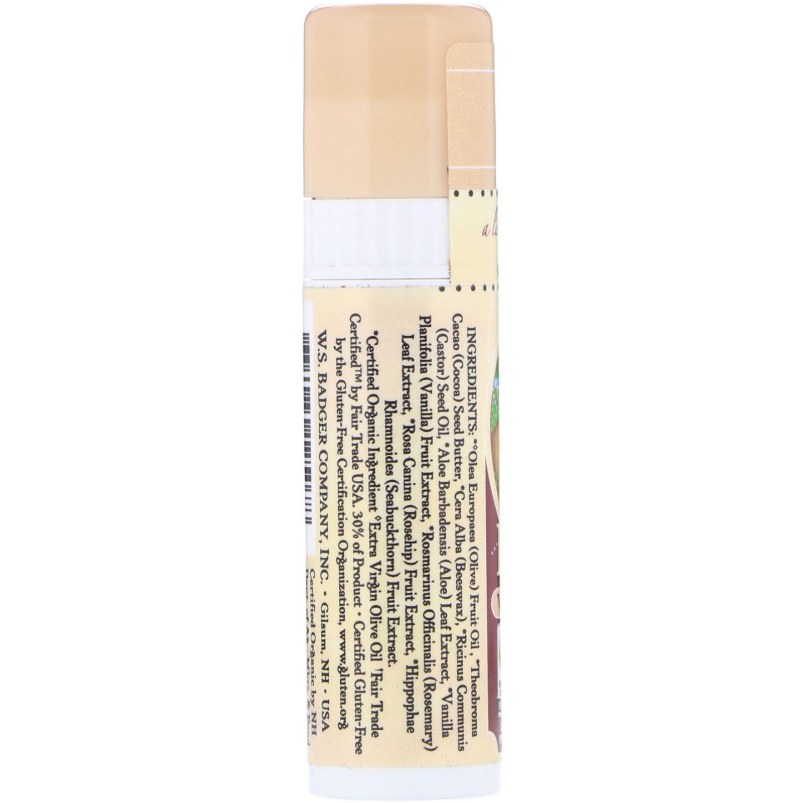 Comprar Badger Company, Organic, Cocoa Butter Lip Balm, Vanilla Bean, .25 oz (7 g) - Imagem 2