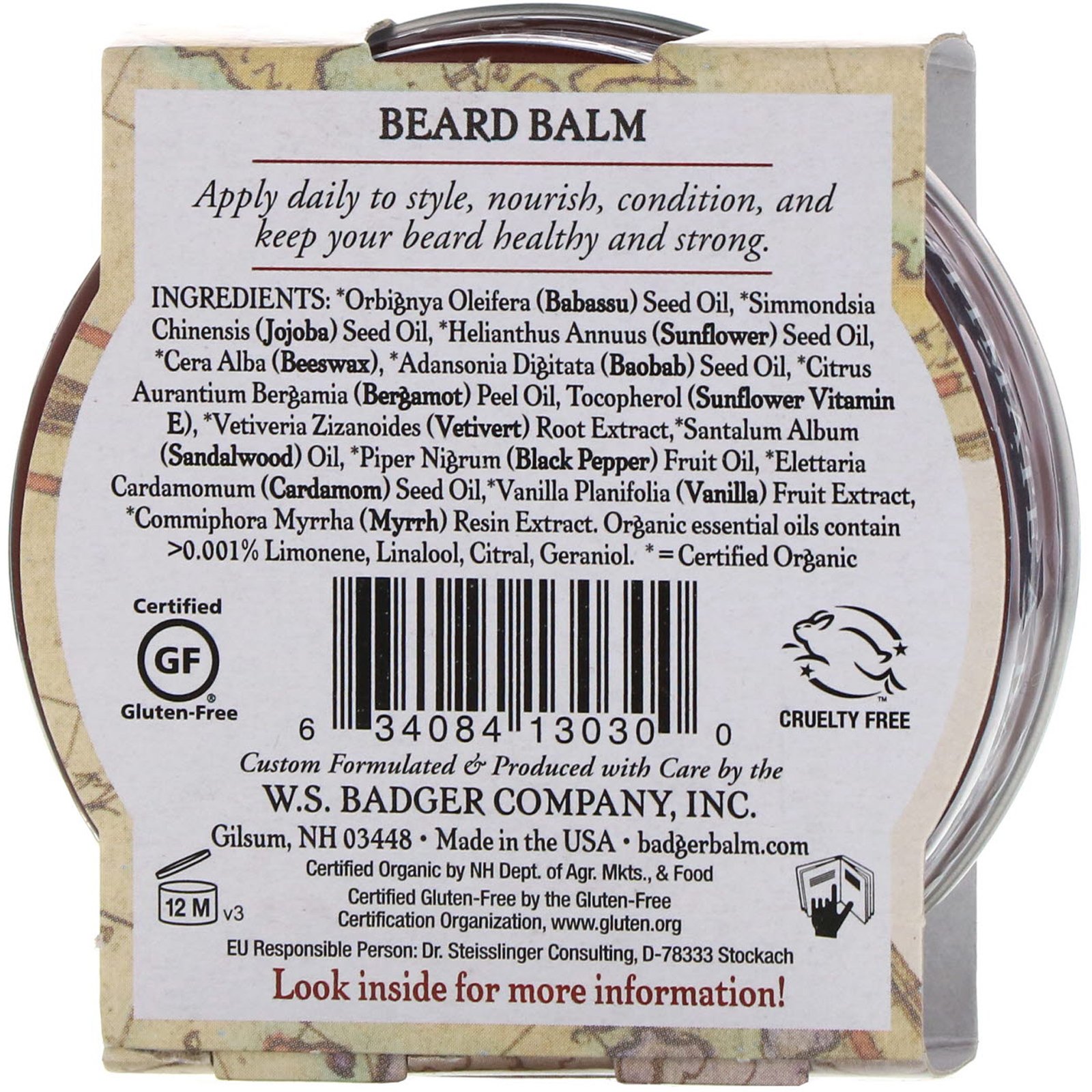 Comprar Badger Company, Navigator Class, Cuidado para Homens, bálsamo para Barba, 2 fl oz (59.1 ml) - Imagem 2