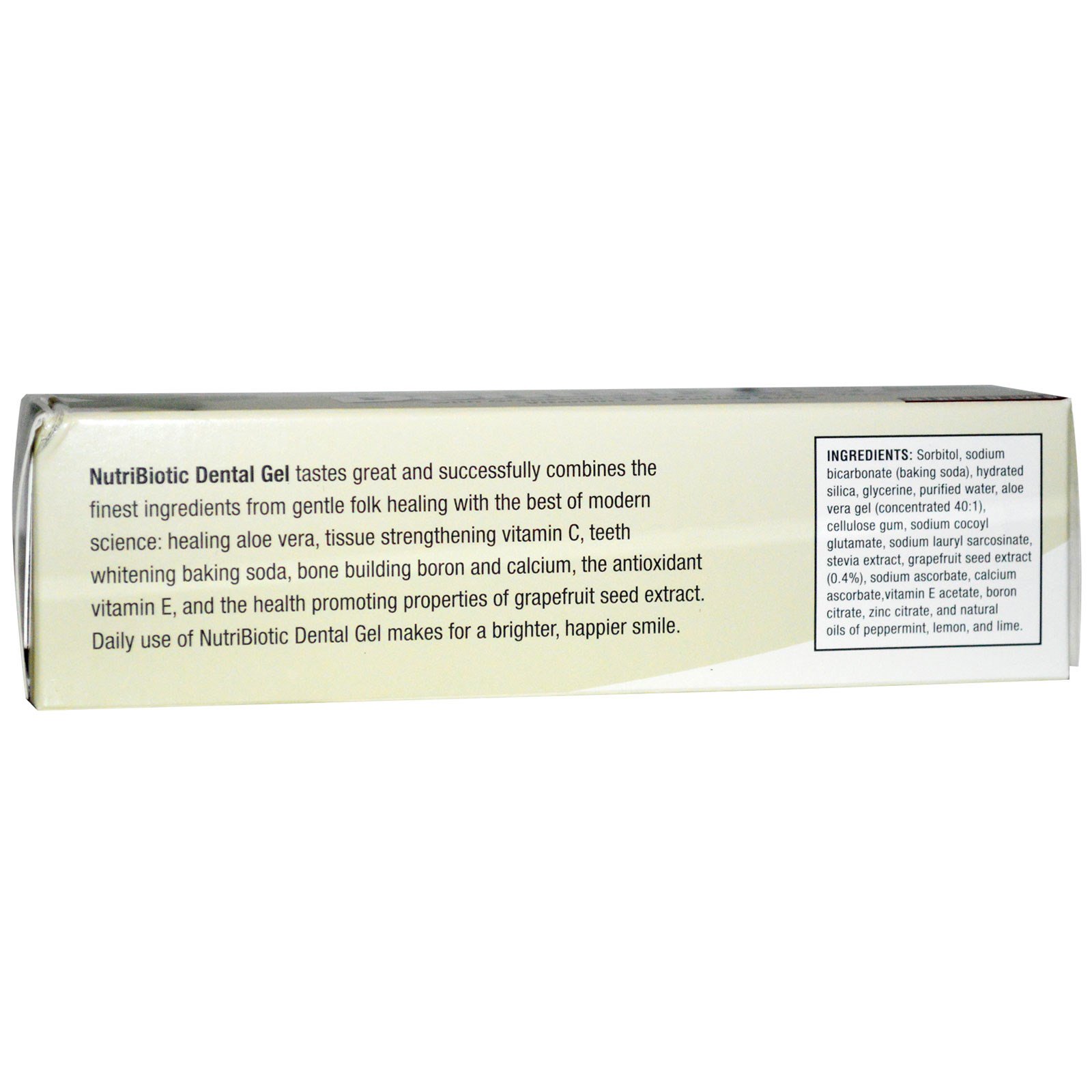 Comprar NutriBiotic, Creme Dental, Hortelã-pimenta, 4,5 oz (128 g) - Imagem 2