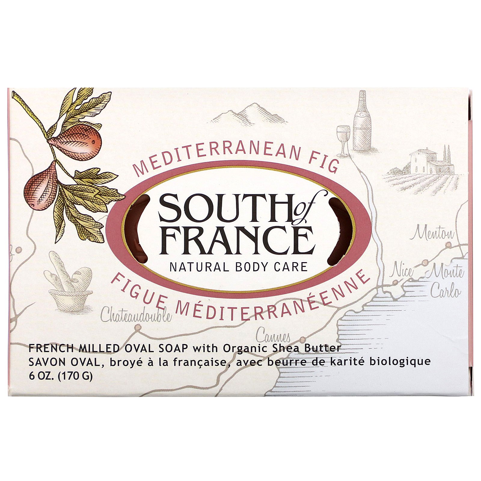 Comprar South of France, Mediterranean Fig, French Milled Soap with Organic Shea Butter, 6 oz (170 g)