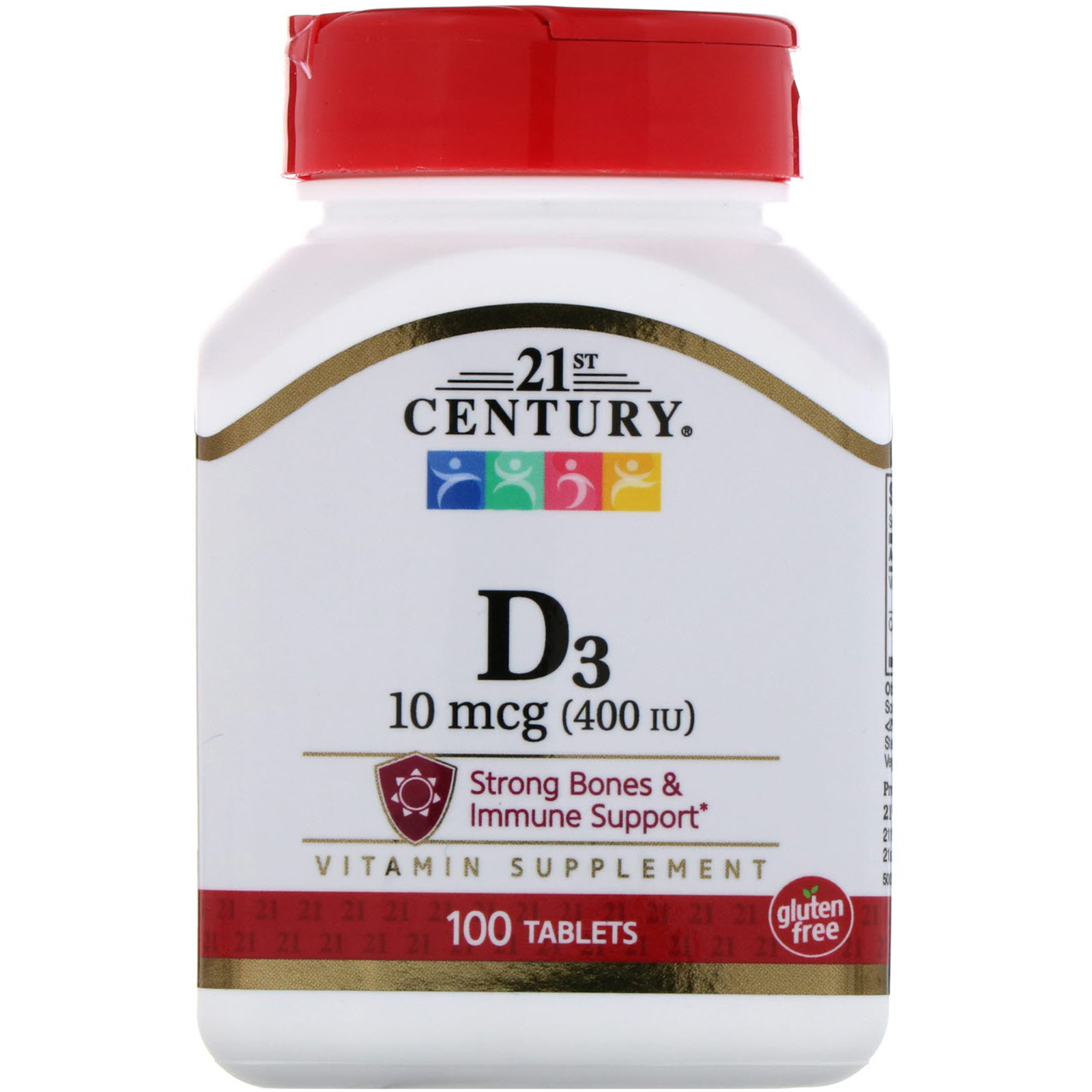Comprar 21st Century, Vitamin D3, 400 IU, 100 Tablets