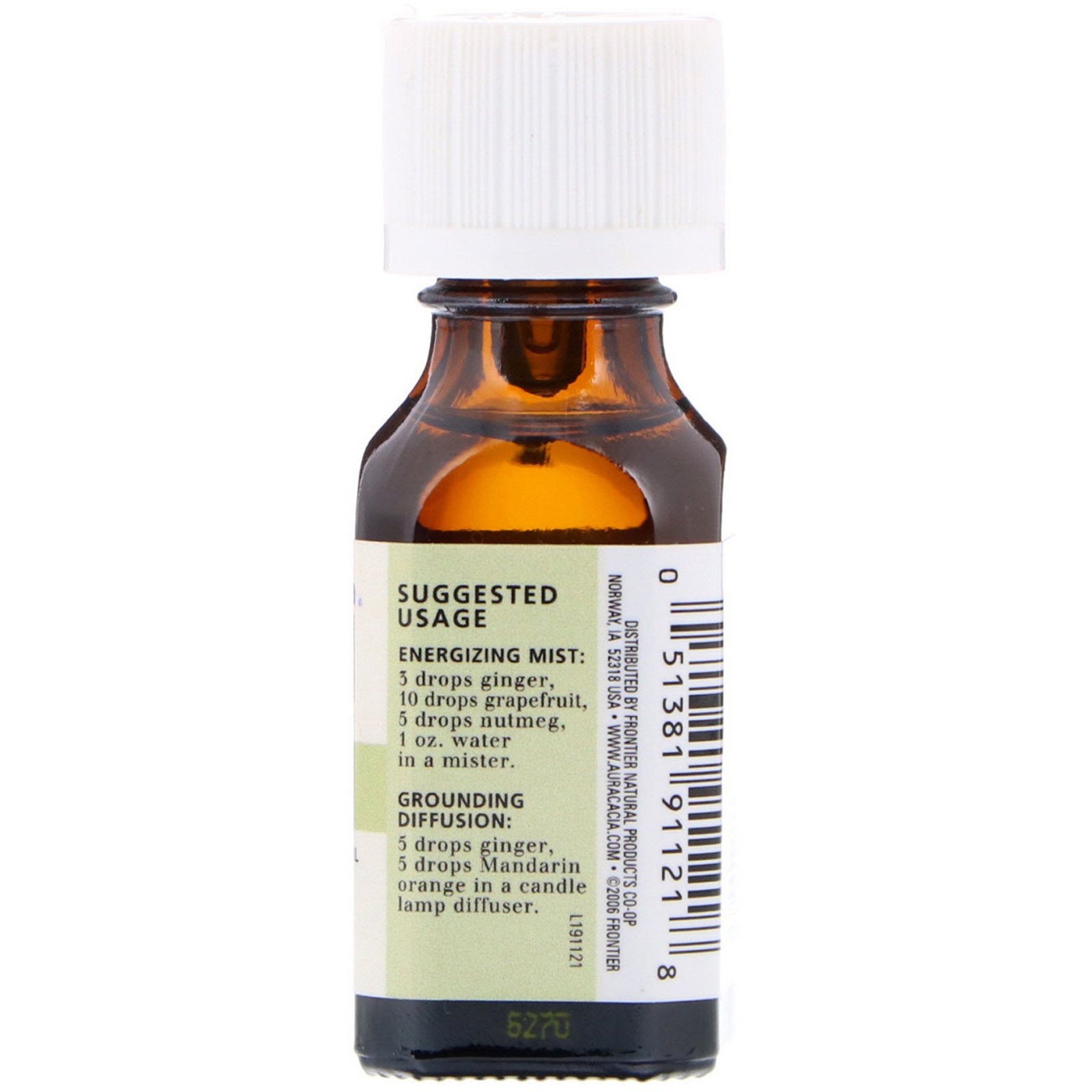 Comprar Aura Cacia, Óleo Essencial 100% Puro, Gengibre, .5 fl oz (15 ml) - Imagem 2