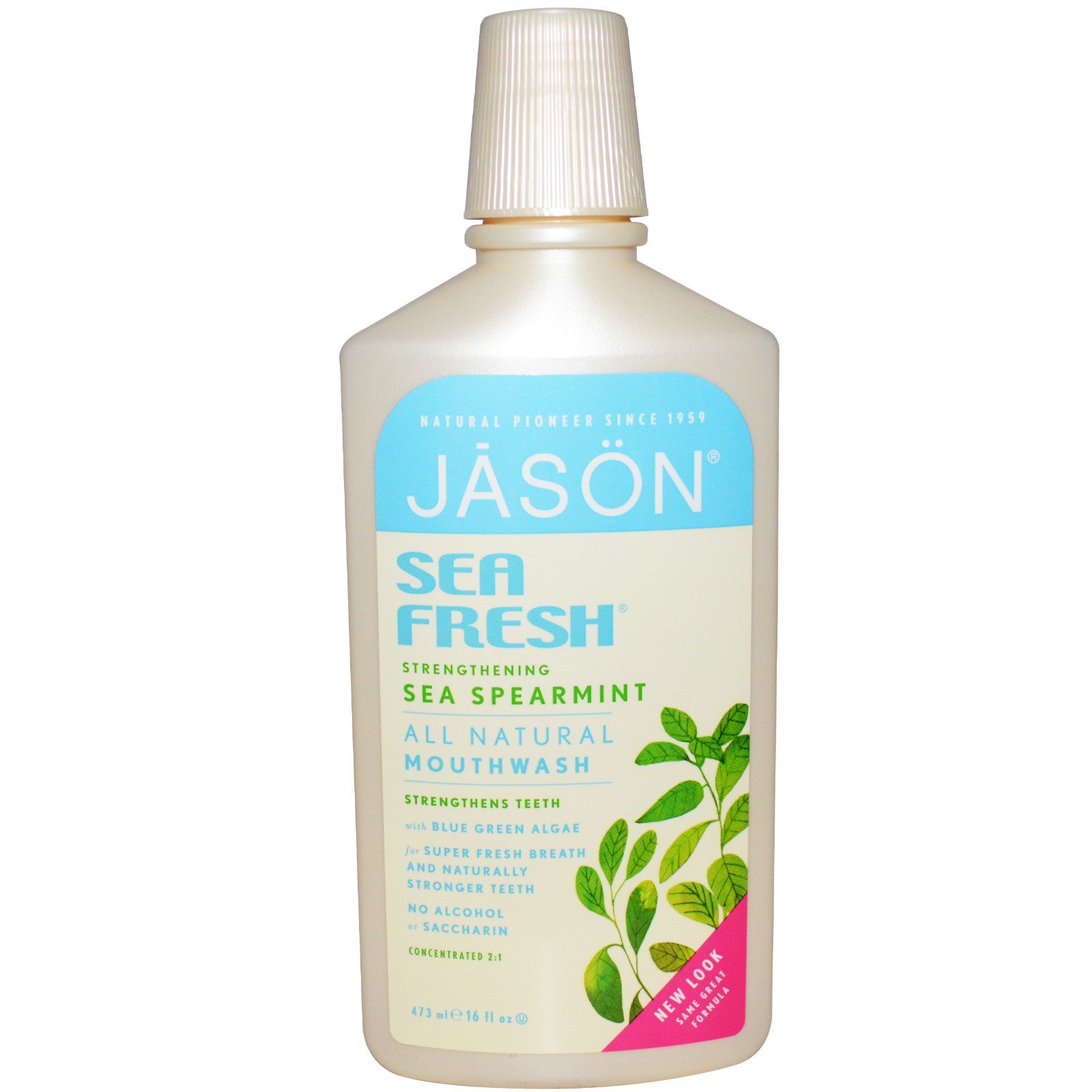 Comprar Jason Natural, Sea Fresh, Enxaguante Bucal, Hortelã, 16 fl oz (473 ml)