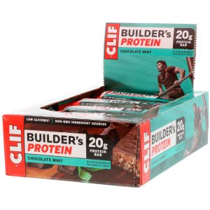 Comprar Clif Bar, Builder's Protein Bar, Hortelã Chocolate, 12 Barras, 68 g (2,40 oz) Cada