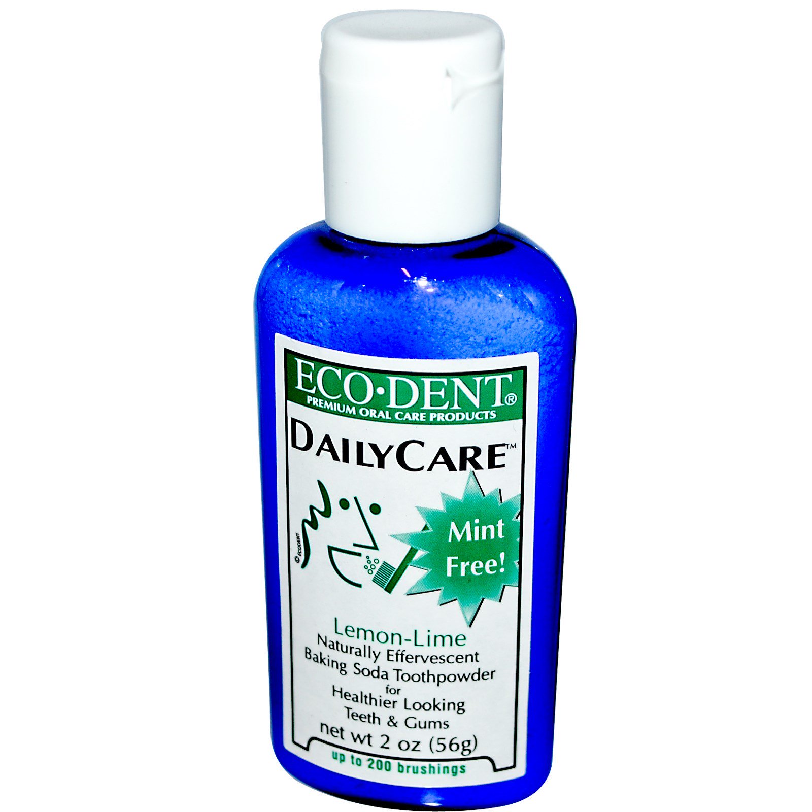 Comprar Eco-Dent, Cuidados Diários, Pó de Bicarbonato de Sódio para os Dentes, Lima-Limão, 2 oz (56 g)