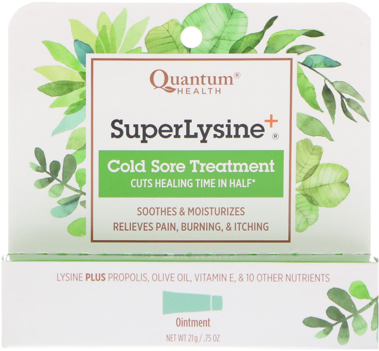 Comprar Quantum Health, Super Lisina + Tratamento para Queimaduras de Frio, 0,75 oz (21 g)