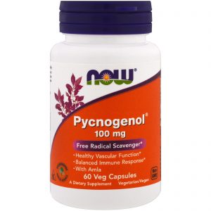 Comprar Now Foods, Pycnogenol, 100 mg, 60 Cápsulas Vegetais