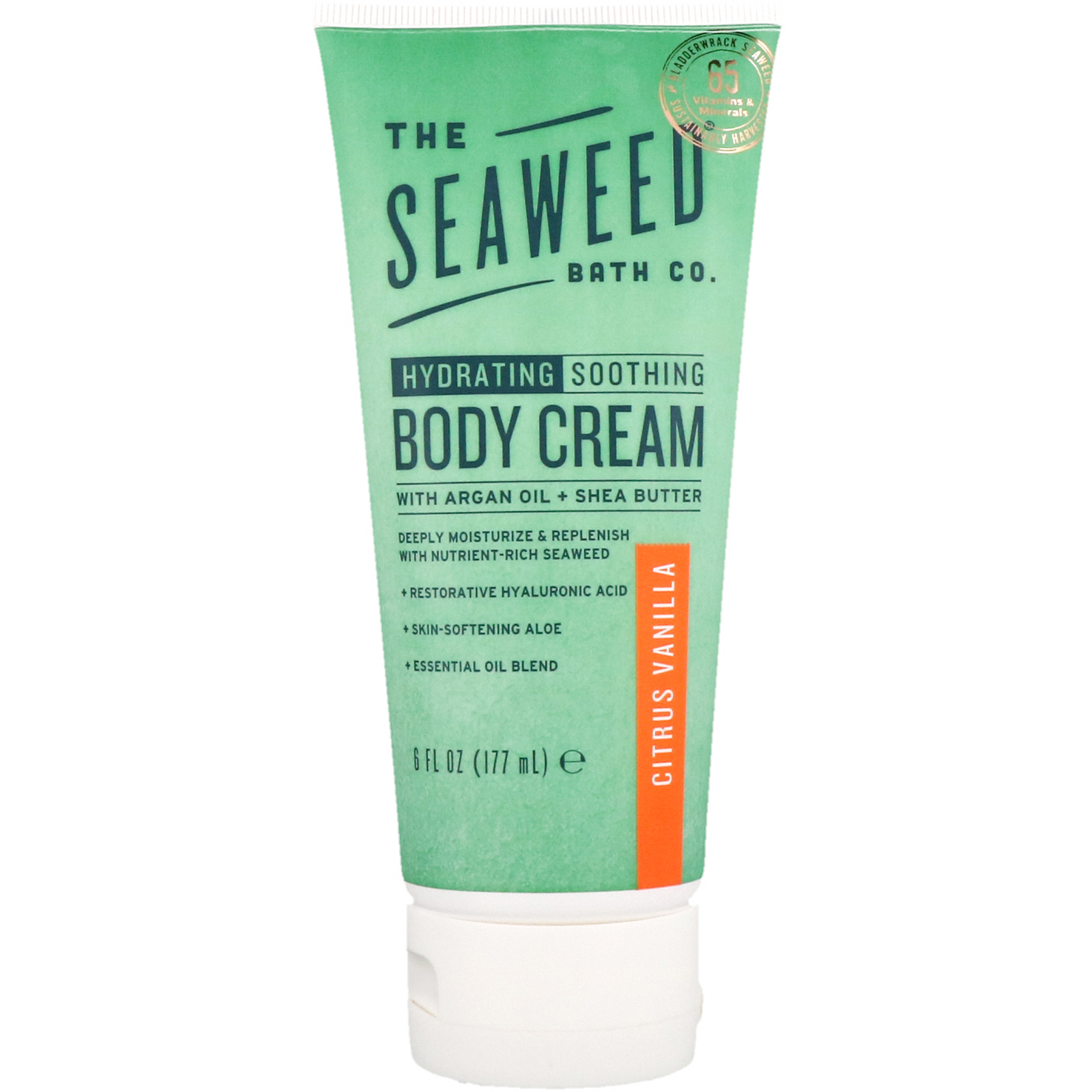Comprar The Seaweed Bath Co., Creme Hidratante Relaxante para o Corpo, Frutas Cítricas e Baunilha, 6 fl oz (177 ml)