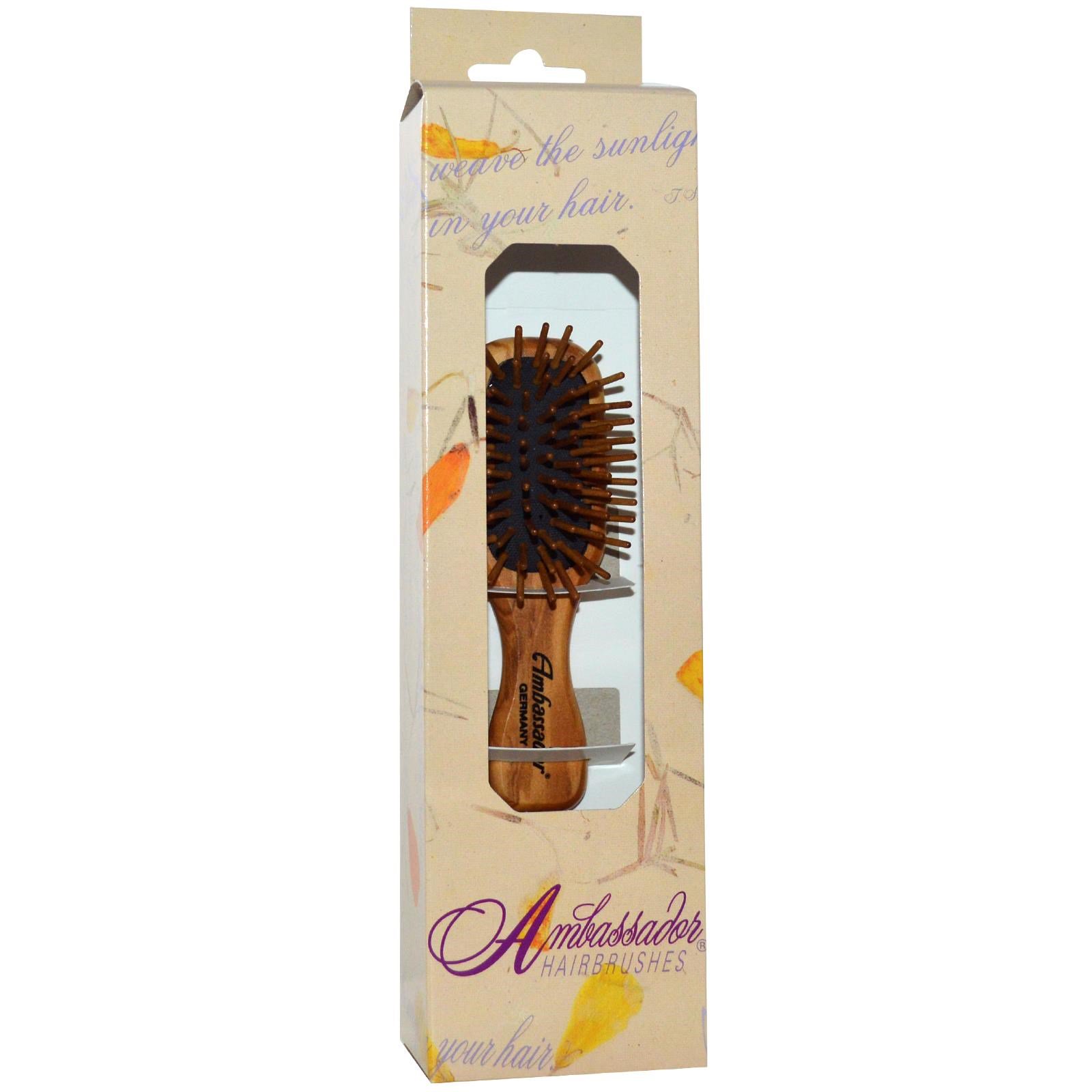 Comprar Fuchs Brushes, Escovas de Cabelo Ambassador, Madeira de Oliveira Mini/Pinos de Madeira, 1 Escova de Cabelo - Imagem 2