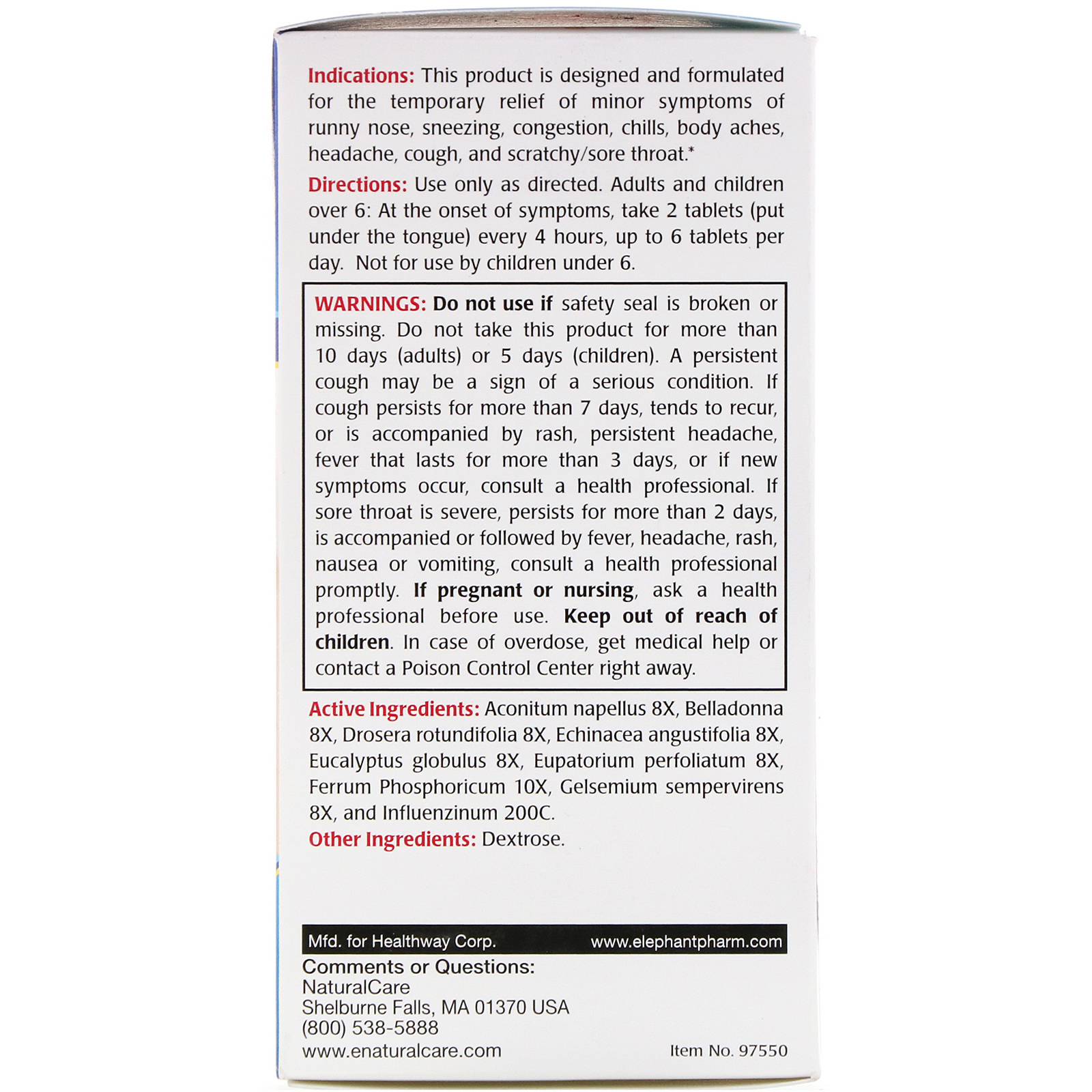 Comprar NaturalCare, AcheFix, 60 Comprimidos - Imagem 2