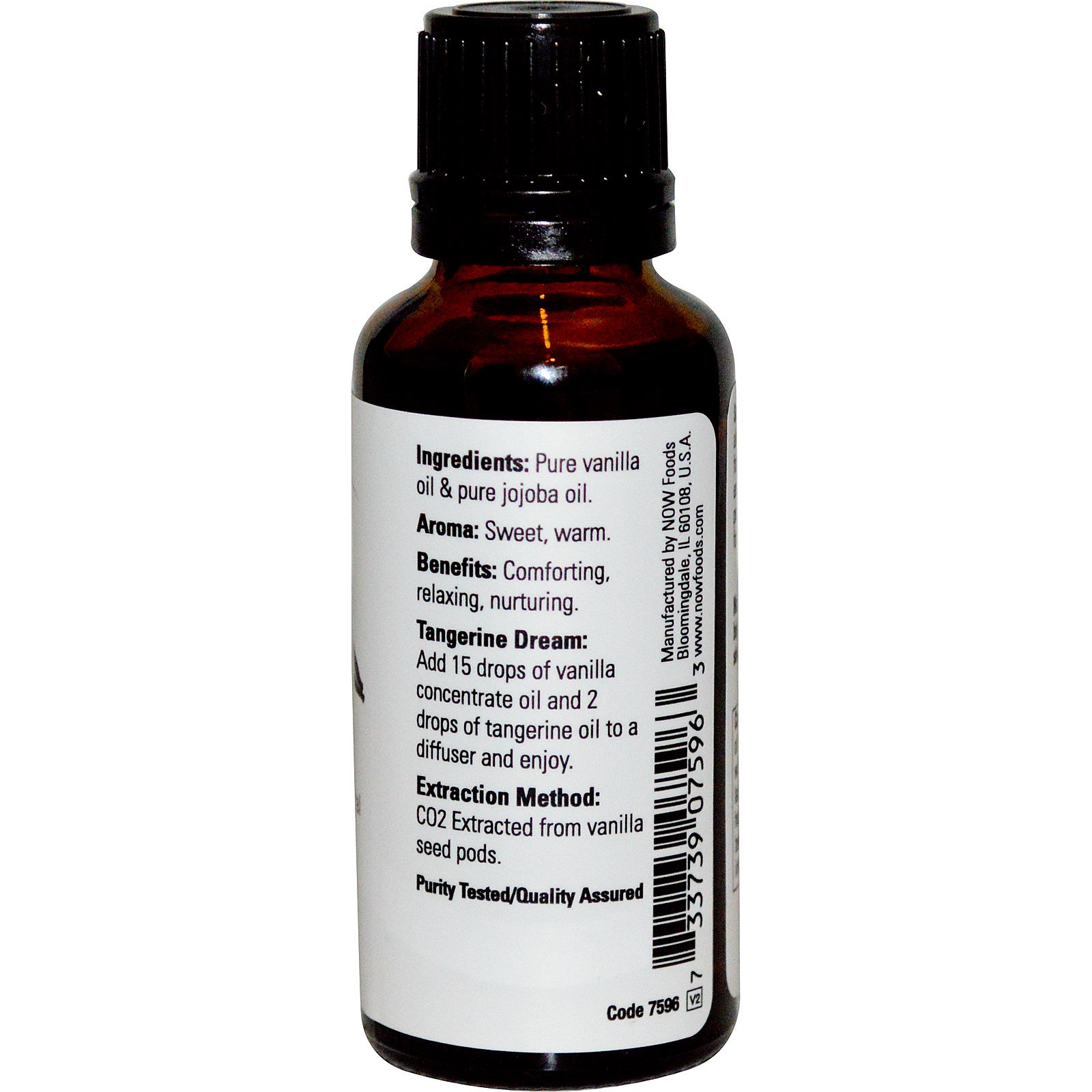 Comprar Now Foods, Óleos Essenciais, Baunilha, em Óleo de Jojoba, 30 ml (1 fl oz) - Imagem 2