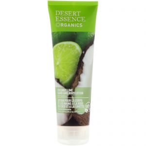 Comprar Desert Essence, Loção Orgânica para Mãos e Corpo, Lima e Coco, 8 onças fluidas (237 mL)