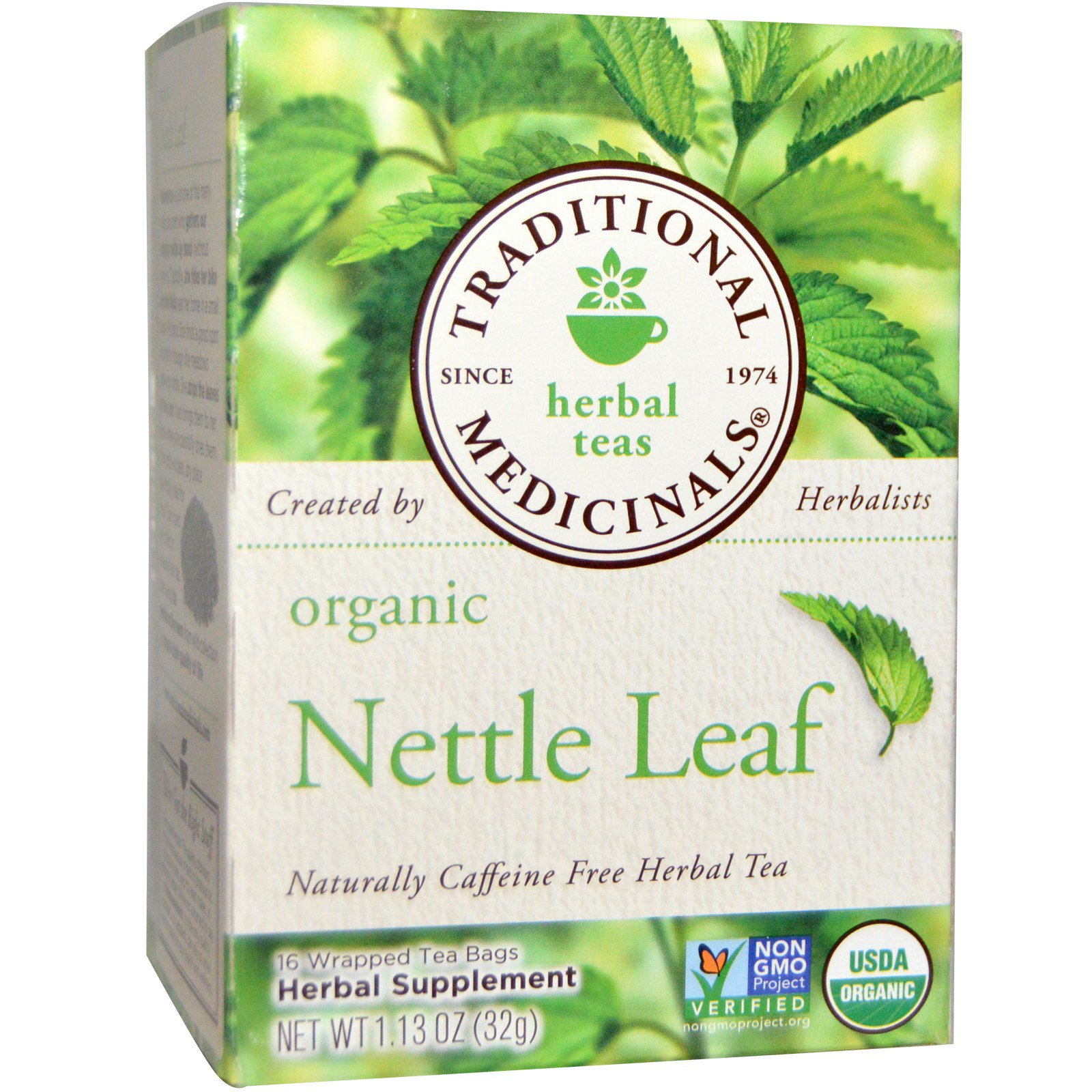 Comprar Traditional Medicinals, Herbal Teas, Chá de Urtiga Orgânica, Folhas Naturalmente Sem Cafeína, 16 Saquinhos de Chá Embalados, 32 g (1,13 oz)