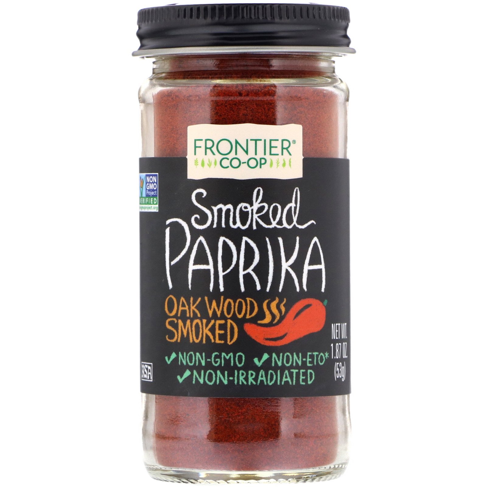 Comprar Frontier Natural Products, Páprica Defumada, Madeira de Carvalho Defumada, 53 g (1,87 oz)