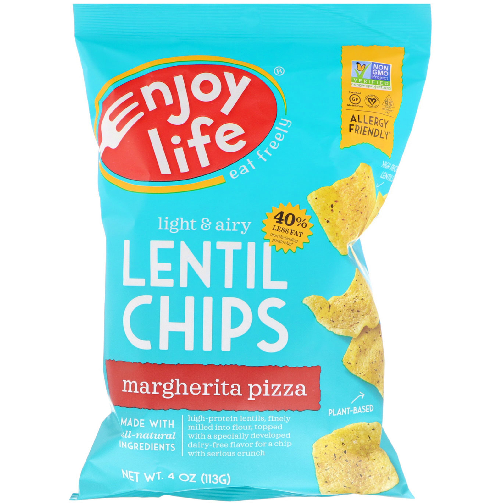 Comprar Enjoy Life Foods, Plentils, Chips de Lentilha, Sabor Pizza Margherita, 4 oz (113 g)