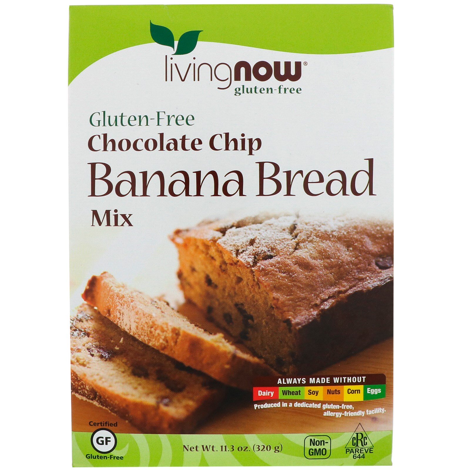 Comprar Now Foods, Mistura De Pão De Banana com Chocolate, Livre de glúten, 320 g
