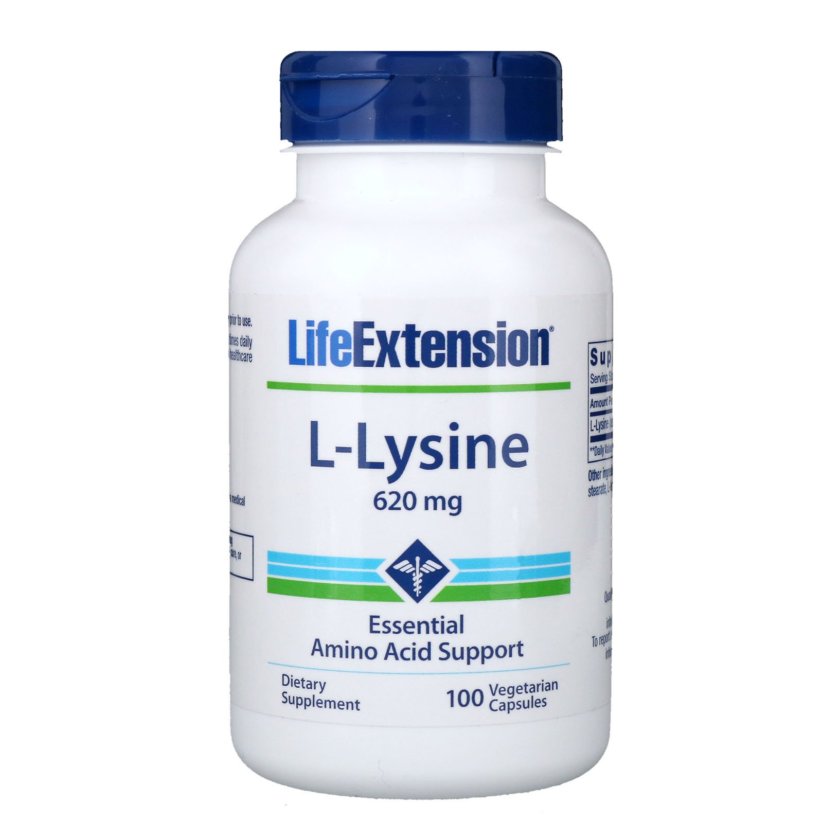 Comprar Life Extension, L-Lisina, 620 mg, 100 Cápsulas Vegetais