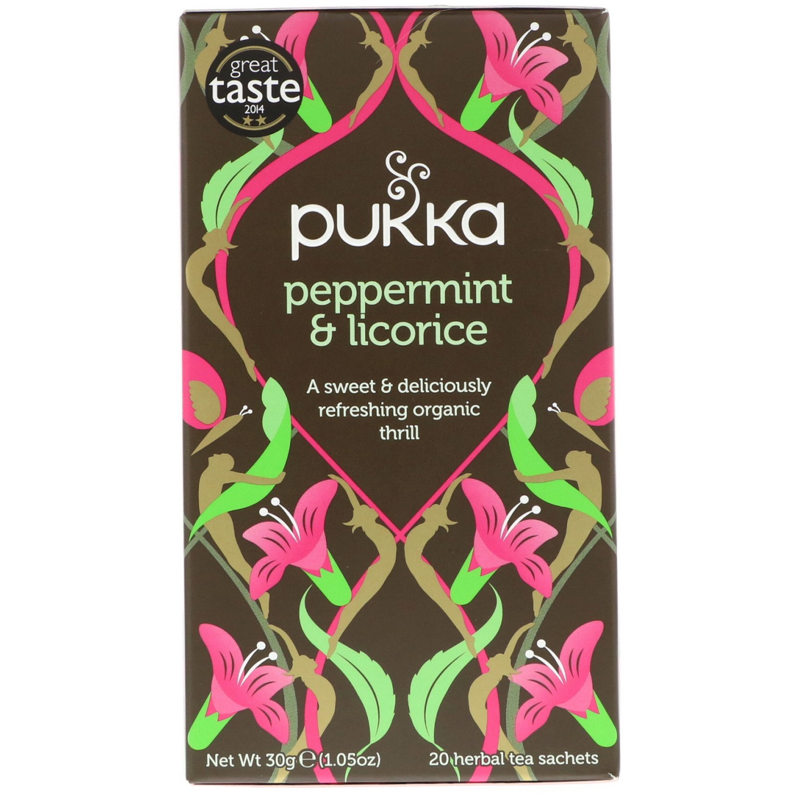 Comprar Pukka Herbs, Chá de Ervas Hortelã e Alcaçuz, Descafeinado, 20 Saquinhos de Chá, 30 g