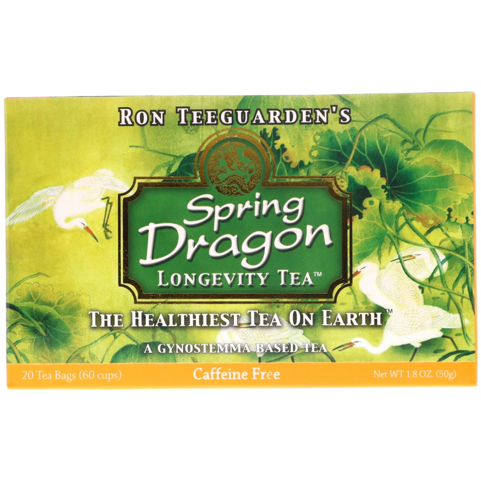 Comprar Dragon Herbs, Chá de Longevidade Spring Dragon, Sem Cafeína, 20 Saquinhos de Chá, 50 g (1,8 oz)