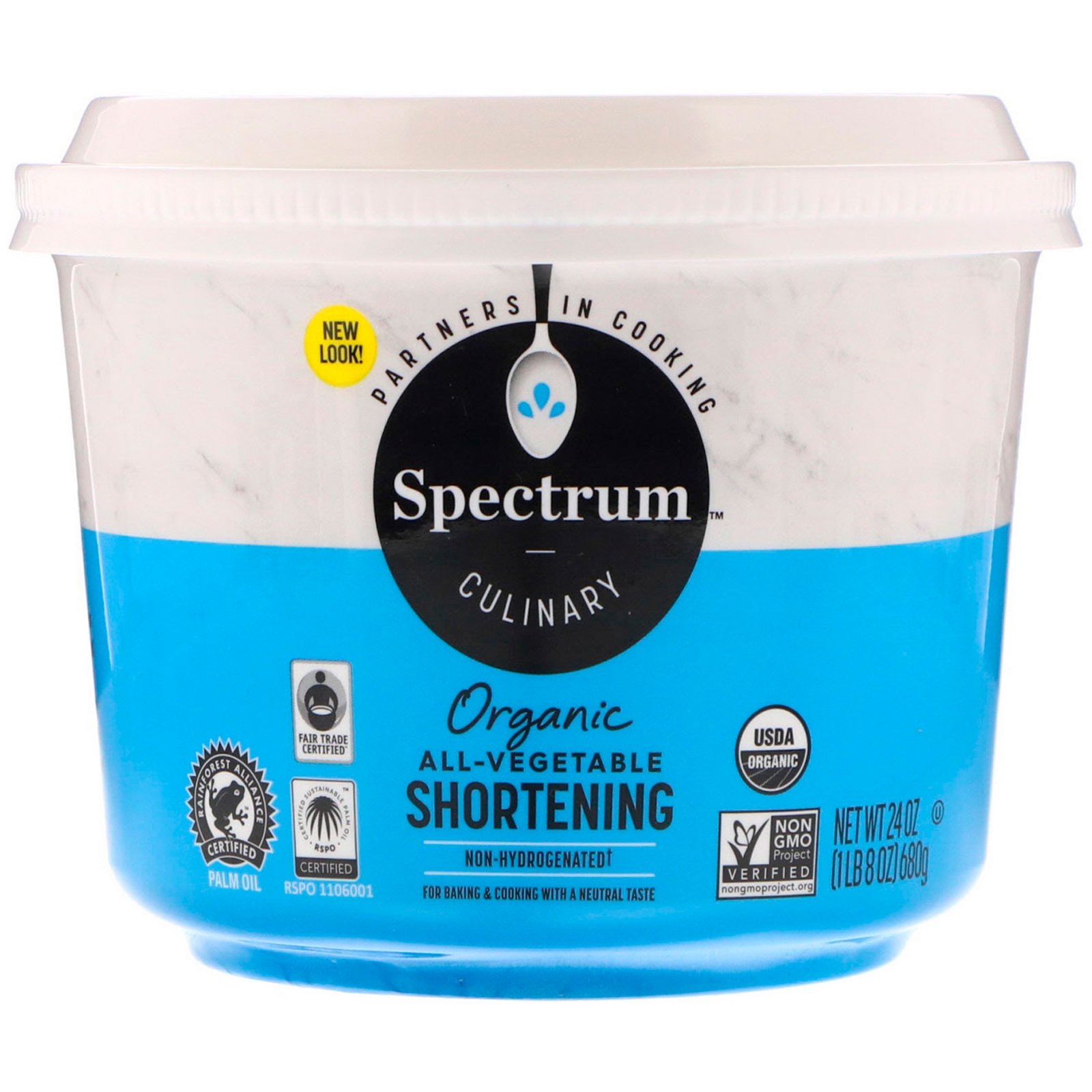 Comprar Spectrum Culinary, Gordura vegetal orgânica, 24 oz (680 g)