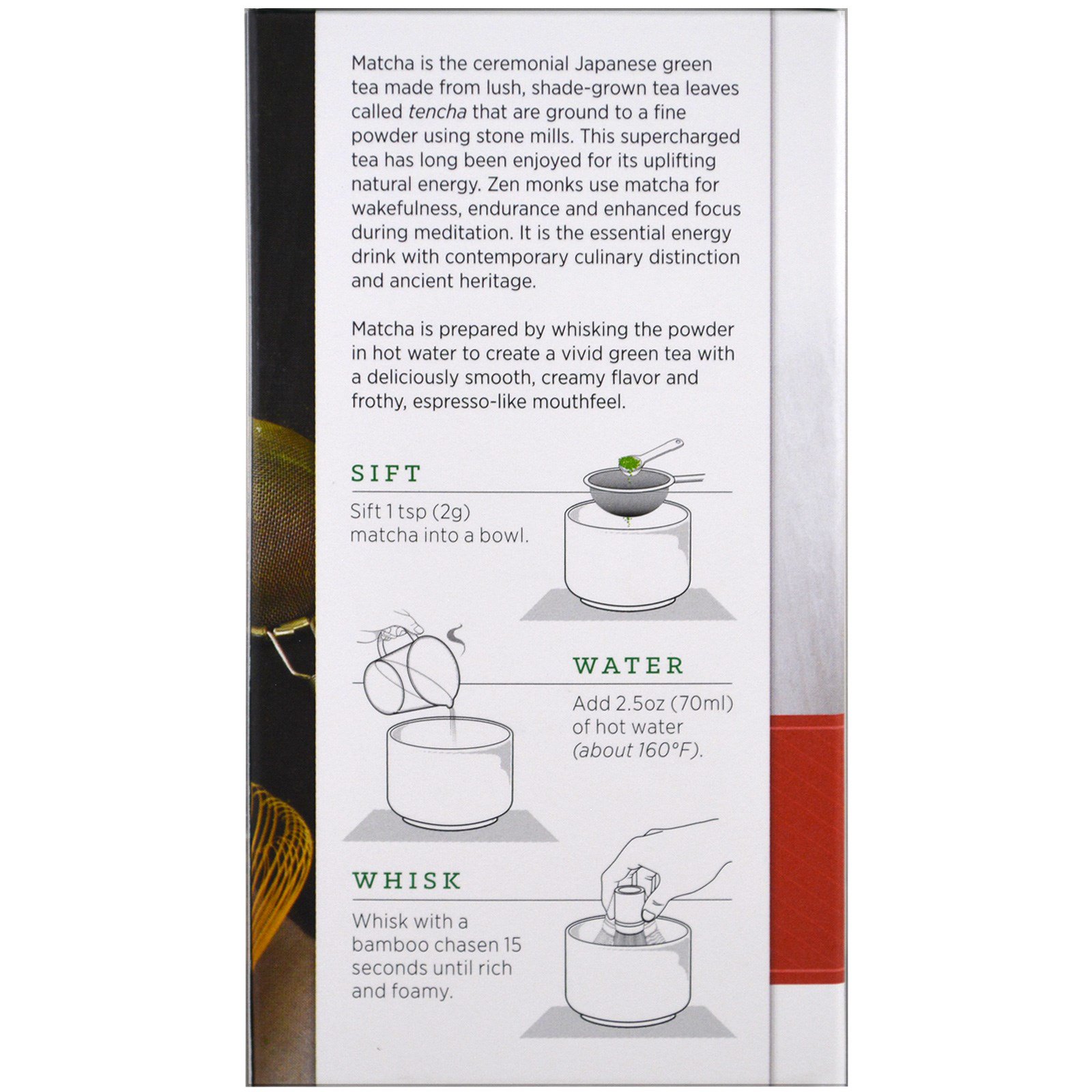 Comprar Rishi Tea, Matchá da Casa de Chá, Chá Verde Orgânico Cerimonial Japonês em Pó, 0,70 oz (20 g) - Imagem 3