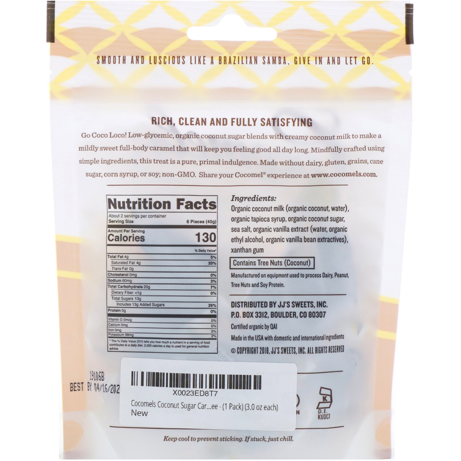 Comprar Cocomels, Organic, Coconut Milk Caramels, Coconut Sugar, 3 oz (85 g) - Imagem 2