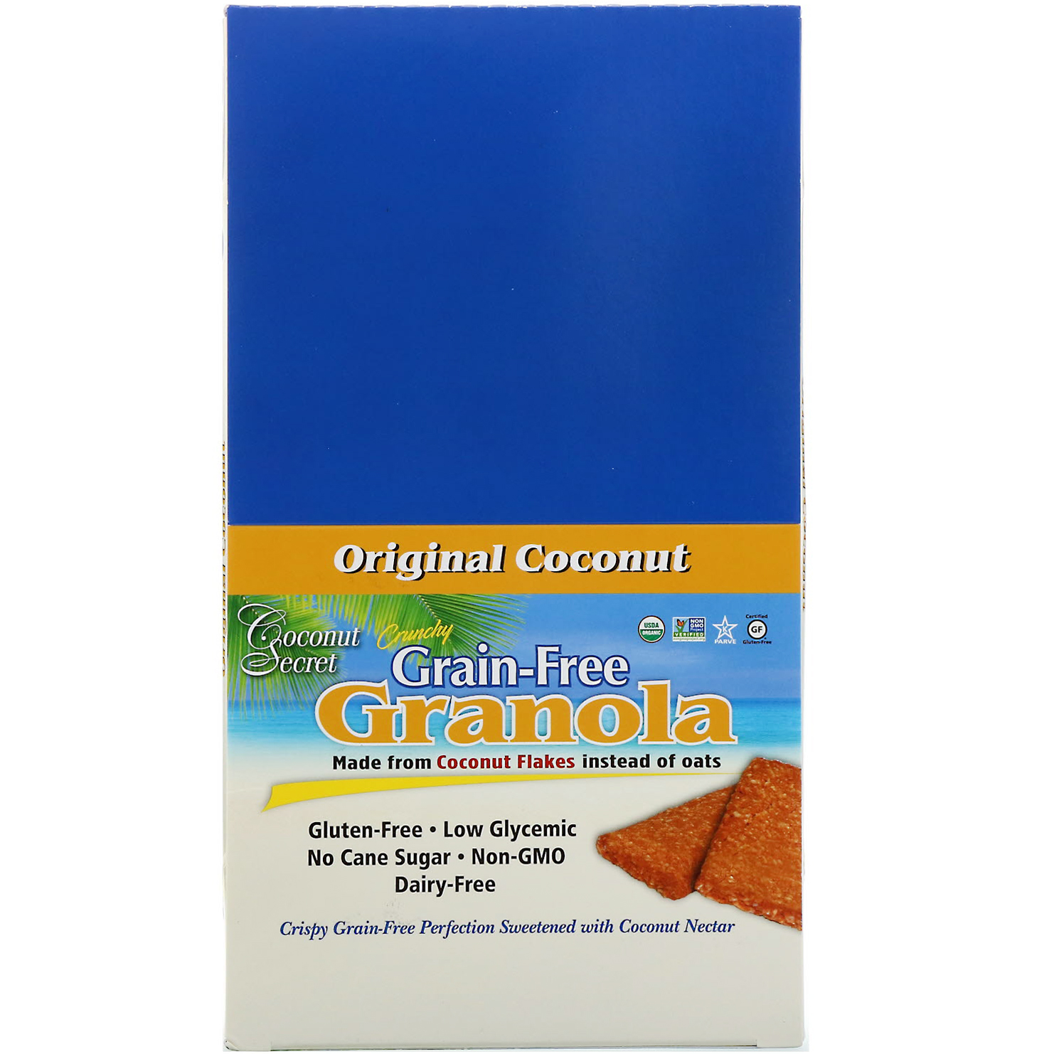 Comprar Coconut Secret, Crunchy Grain-Free Granola Bar , Original Coconut, 12 Bars, 1.2 oz (34 g) Each - Imagem 2