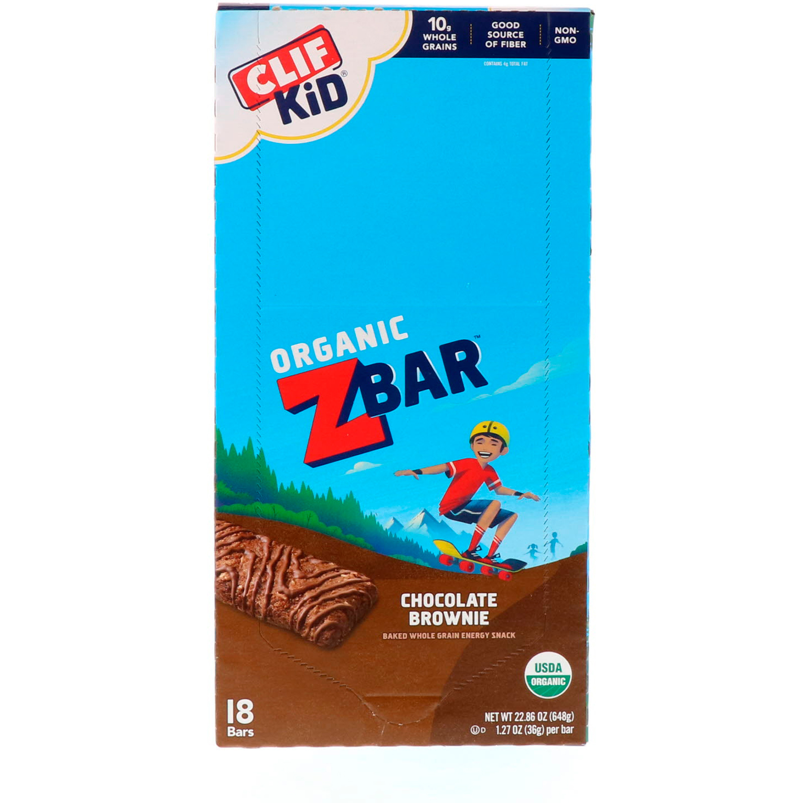 Comprar Clif Bar, Clif Kid, Organic Z Bar, Chocolate Brownie, 18 Bars, 1.27 oz (36 g) Each - Imagem 2