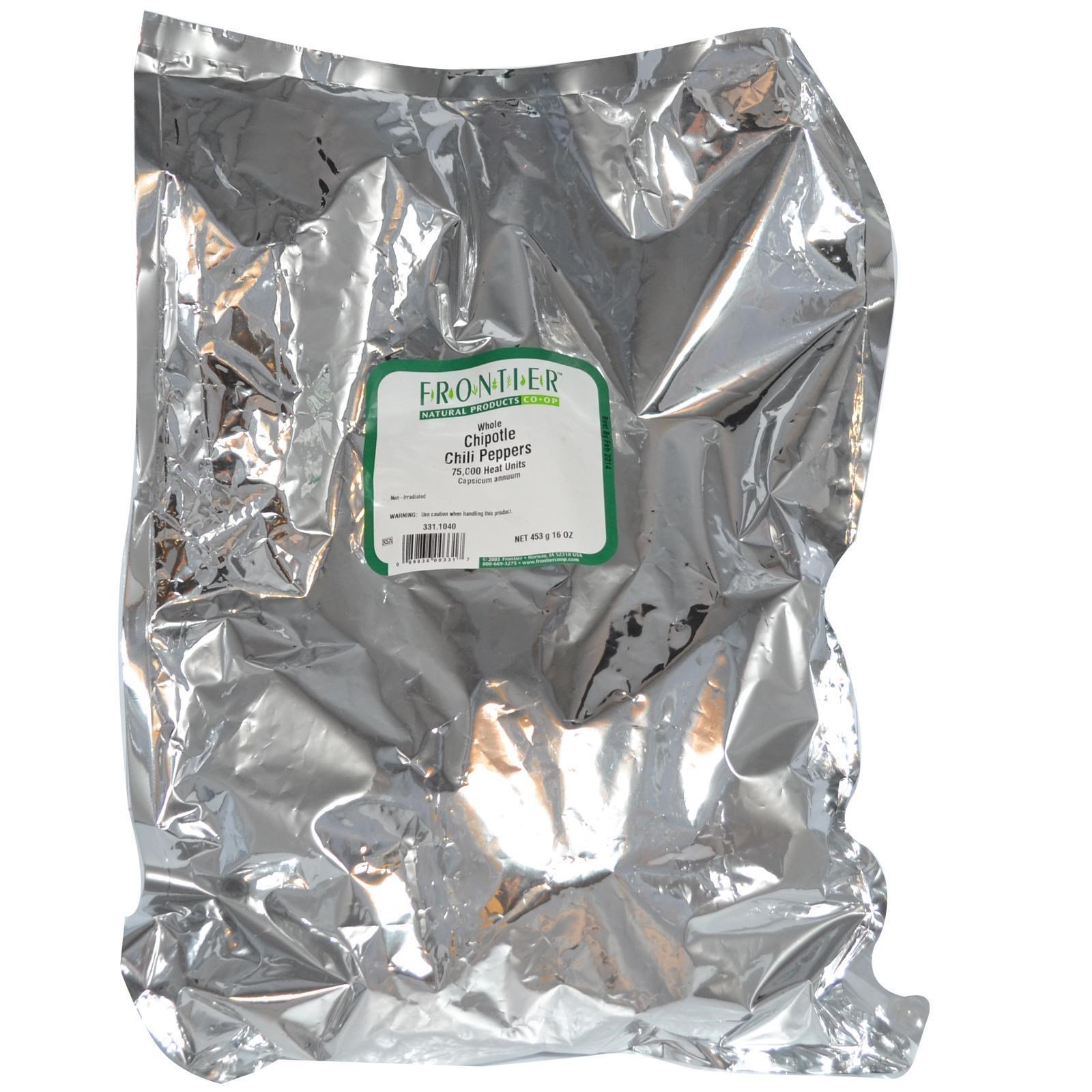 Comprar Frontier Natural Products, Pimentas Chipotle Inteiras, 75.000 Unidades Térmicas, 16 oz (453 g) - Imagem 2