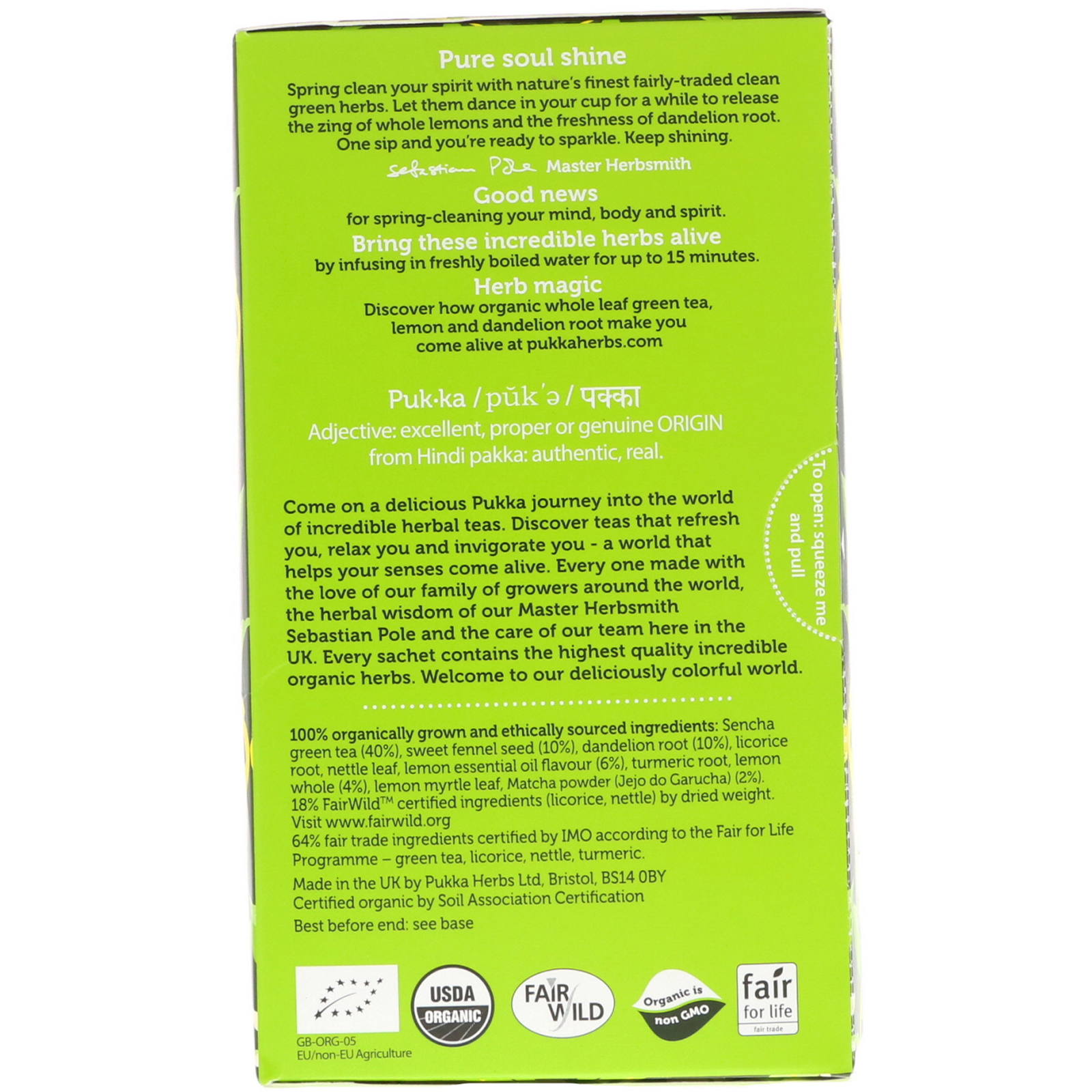 Comprar Pukka Herbs, Matcha verde purificador, 20 sachês de chá verde, 0,05 oz (1,5 g) cada - Imagem 2