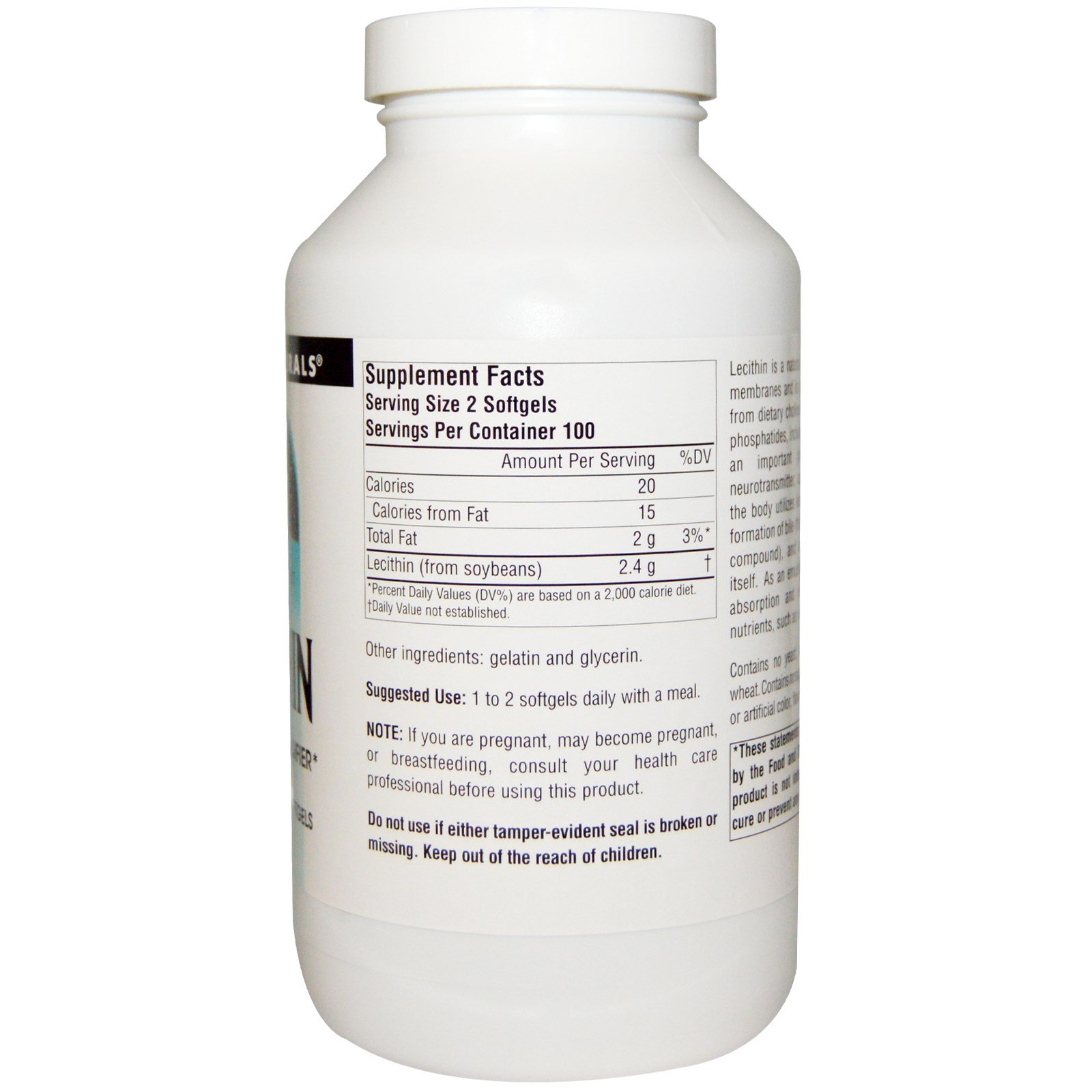 Comprar Source Naturals, Lecitina, 1.200 mg, 200 Cápsula Gelatinosas - Imagem 2