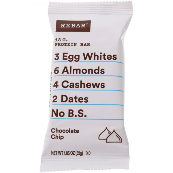 Comprar RXBAR, Protein Bar, Chocolate Chip, 12 Bars, 1.83 oz (52 g) Each - Imagem 4
