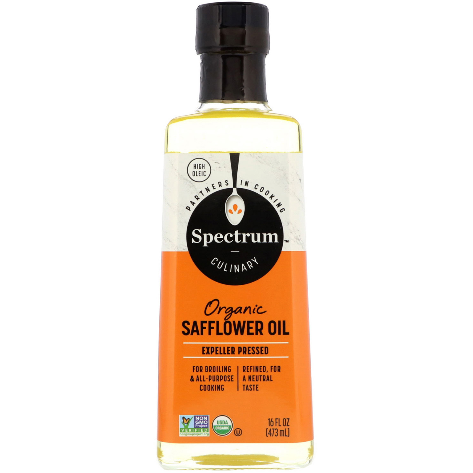Comprar Spectrum Culinary, Óleo de cártamo, alta temperatura, 16 fl. oz. (473 mL)