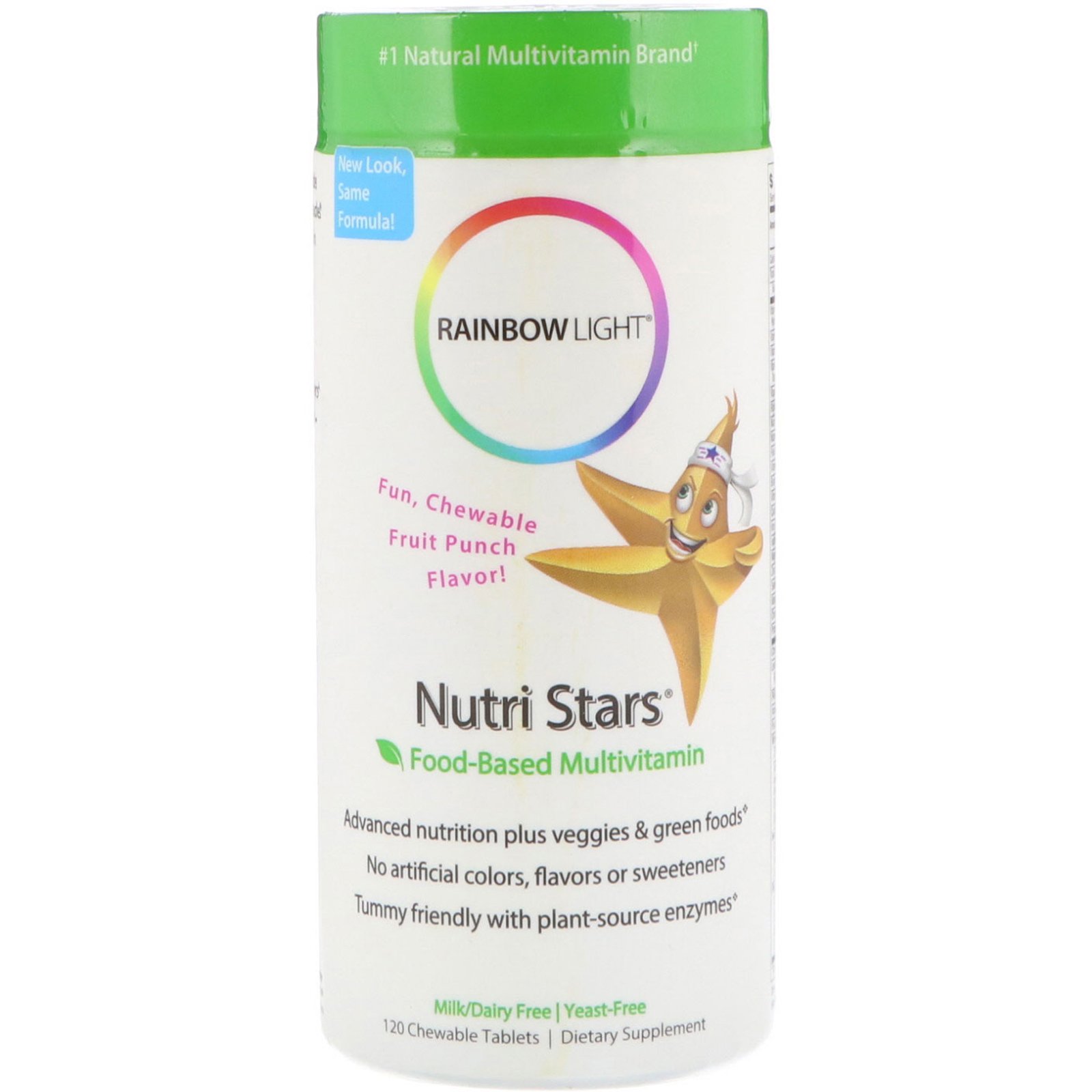 Comprar Rainbow Light, Nutri Stars, Multivitamínico à Base de Alimentos, Sabor Ponche de Frutas, 120 Comprimidos Mastigáveis