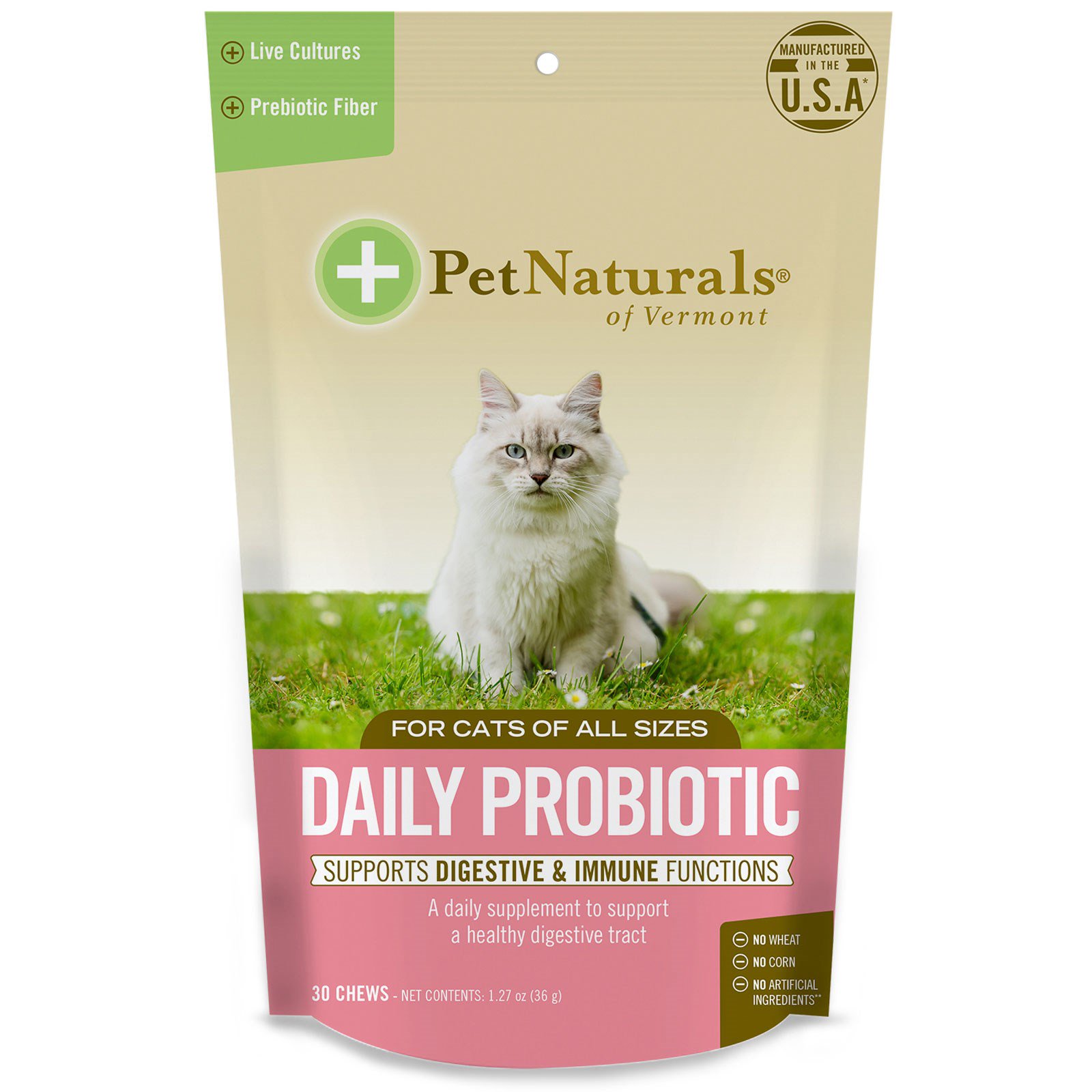Comprar Pet Naturals of Vermont, Daily Probiotics, For Cats, 30 Chews, 1.27 oz (36 g)