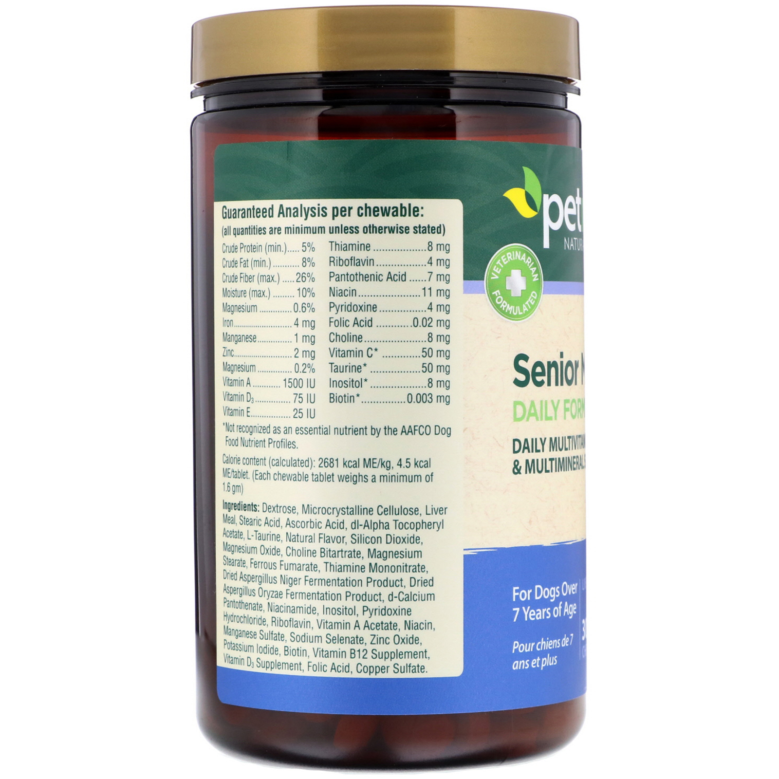 Comprar petnc NATURAL CARE, Senior Multi Daily Formula, Liver Flavor, Adult Dog, 300 Chewables - Imagem 2
