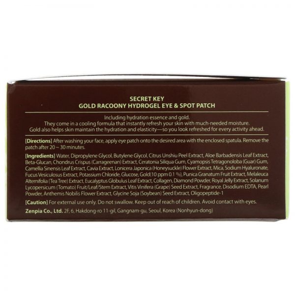 Comprar Secret Key, Hidrogel para Olhos e Emplastros para Manchas Gold Racoony, 90 Unidades - Imagem 4