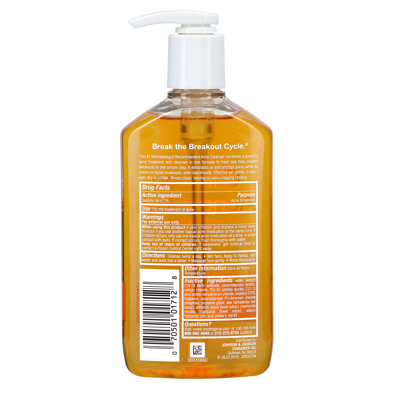 Comprar Neutrogena, Sabonete Líquido para Acne Sem Óleo, 269 ml (9,1 fl oz) - Imagem 2