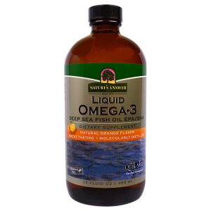 Comprar Nature's Answer, Ômega 3 Líquido, Óleo de Peixe de Águas Profundas com EPA/DHA, Sabor Natural de Laranja, 16 fl oz (480 ml)