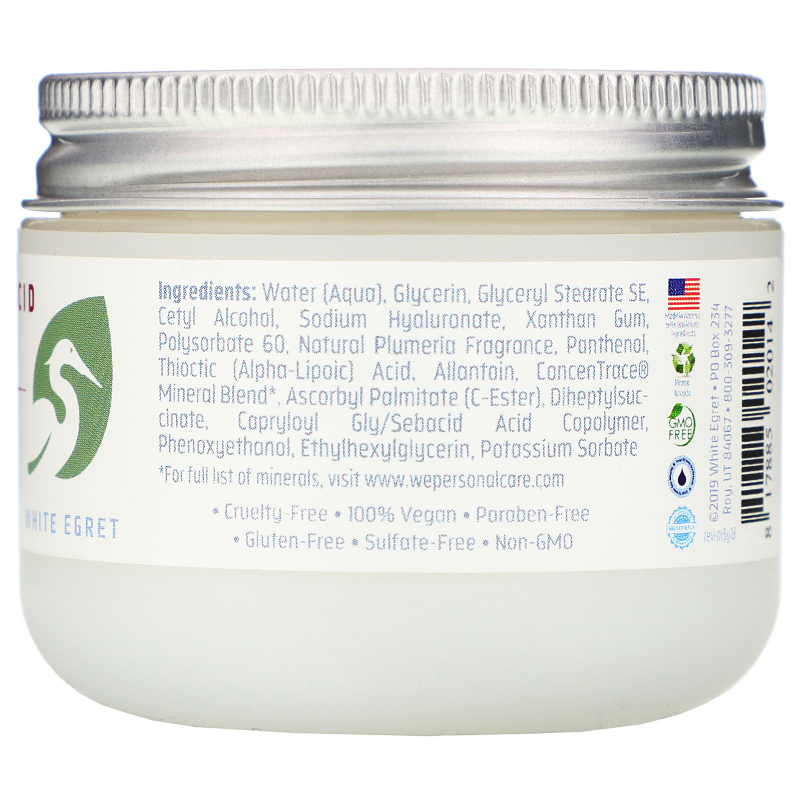 Comprar White Egret Personal Care, Ácido hialurônico, Sérum diurno, 59 ml (2 fl oz) - Imagem 2