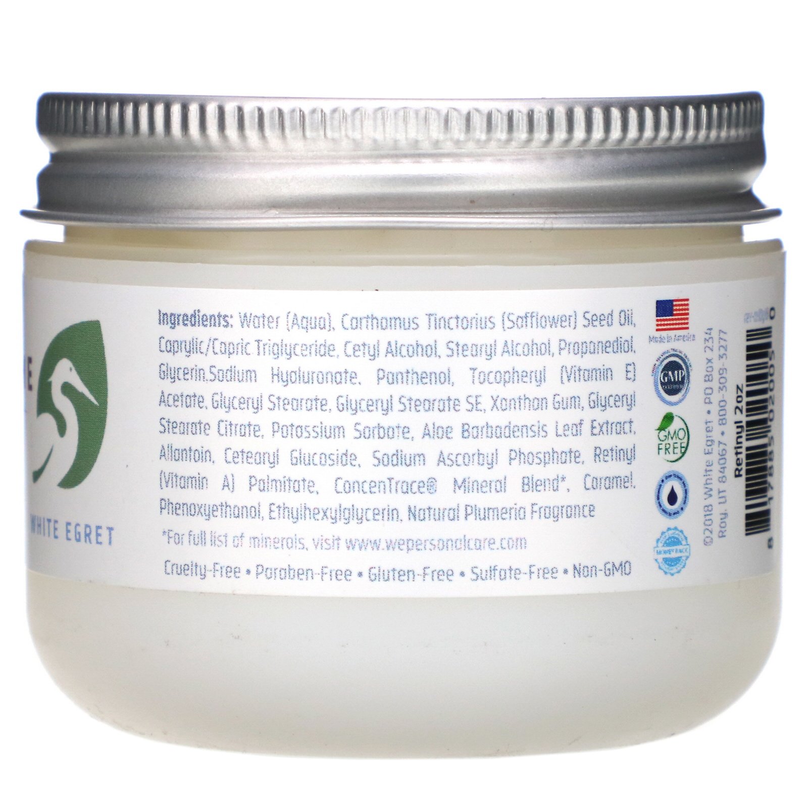 Comprar White Egret Personal Care, Creme Noturno de Retinol, 2 fl oz (59 ml) - Imagem 2