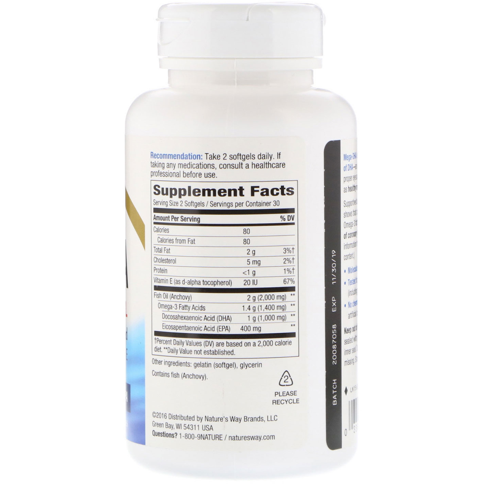 Comprar Nature's Way, EfaGold, Mega-DHA, 1000 mg, 60 Cápsulas Softgel - Imagem 2