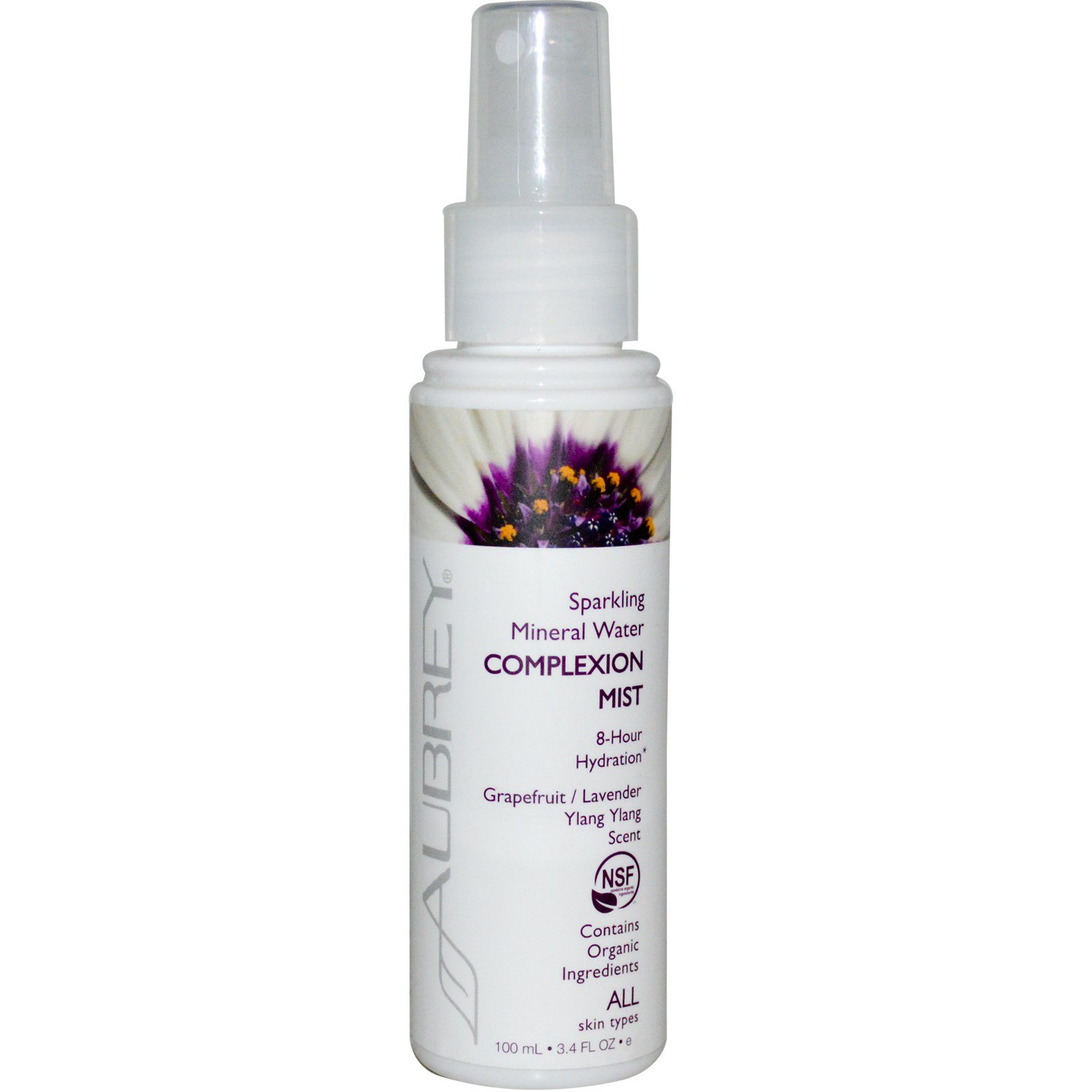 Comprar Aubrey Organics, Sparkling Mineral Water Complexion Mist, Grapefruit/Lavender Ylang Ylang Scent, 3.4 fl oz (100 ml)