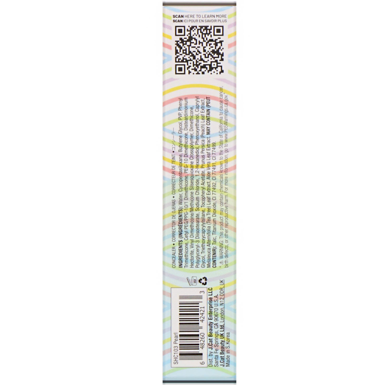 Comprar J.Cat Beauty, Staysurance, corretivo sem manchas selado a água, SHC103 Pearl, 4,8 ml - Imagem 3