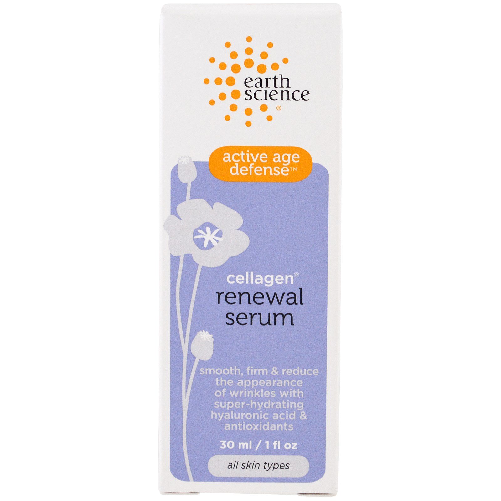 Comprar Earth Science, Defesa Ativa Anti-Idade, Sérum Renovador Cellagen, 30 ml (1 fl oz)