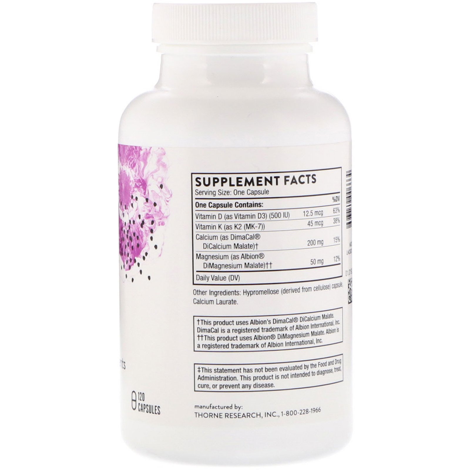Comprar Thorne Research, Nutrientes Básicos Para os Ossos, 120 Cápsulas - Imagem 2
