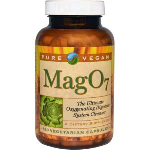 Comprar Pure Vegan, Mag 07, O Melhor Limpador Oxigenante do Sistema Digestivo, 120 Cápsulas Vegetarianas