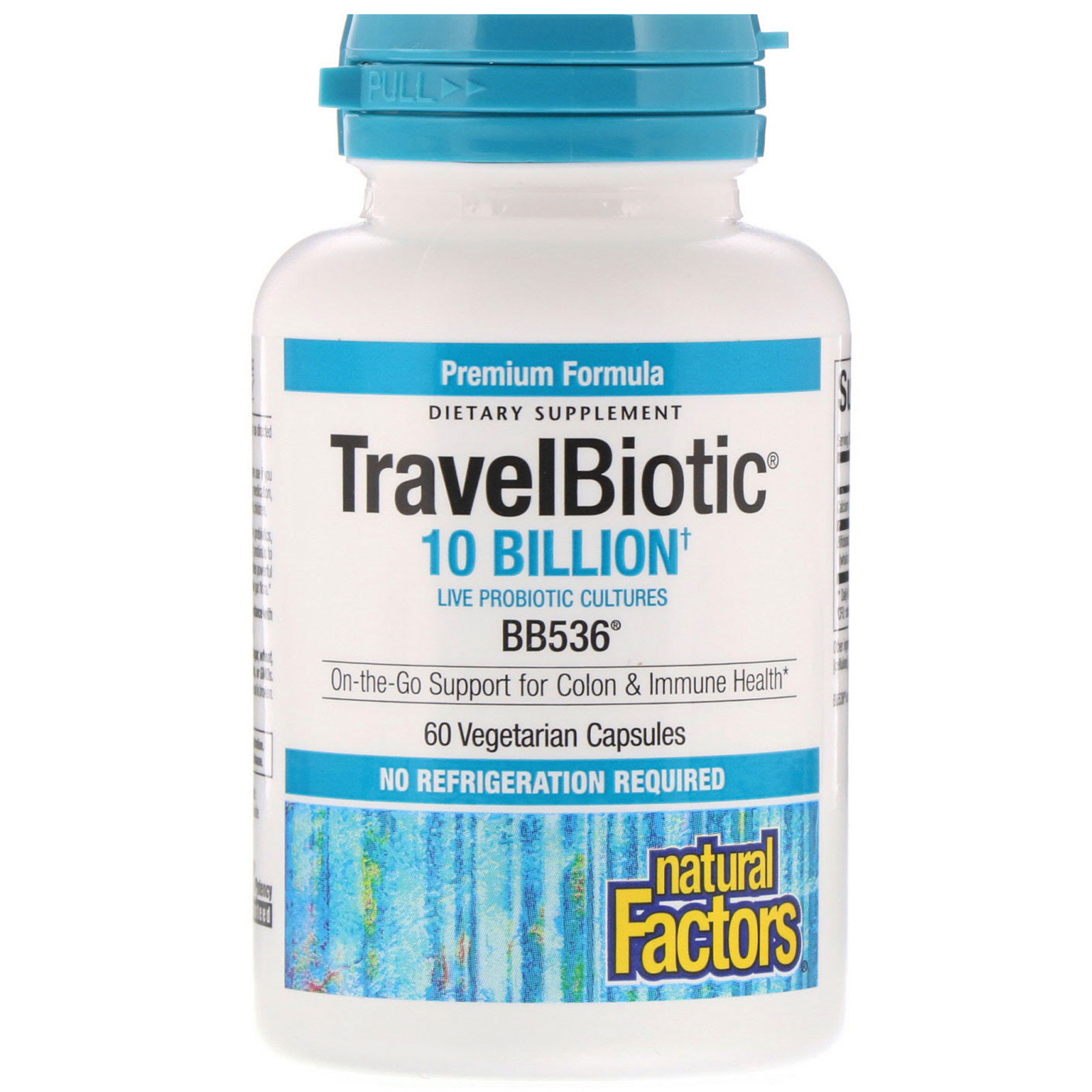 Comprar Natural Factors, Travel Biotic, BB536, 10 Billion Active Cells, 60 Vegetarian Capsules - Imagem 3