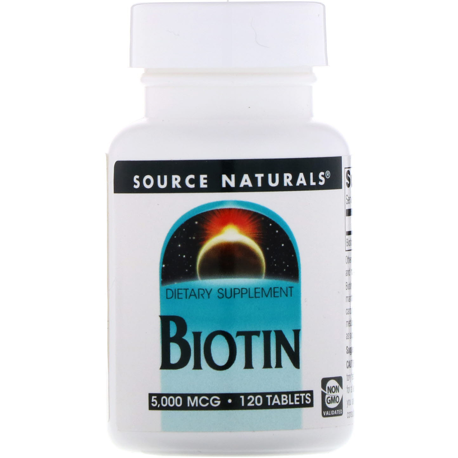 Comprar Source Naturals, Biotina, 5,000 mcg, 120 tabletes